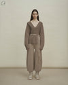 SWAYING 24 Autumn and Winter One-piece wool cardigan SW-SW24AW1T34-QZ Light brown SW-SW24AW1T32